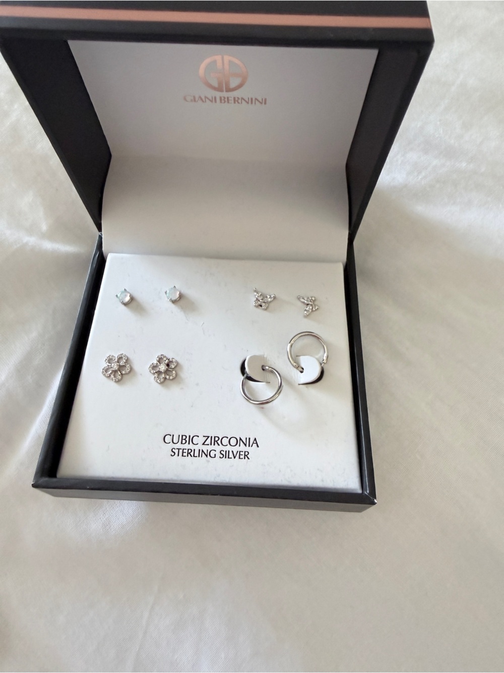 Giani Bernini Sterling Silver Cubic Zirconia Earring Set - Silver
